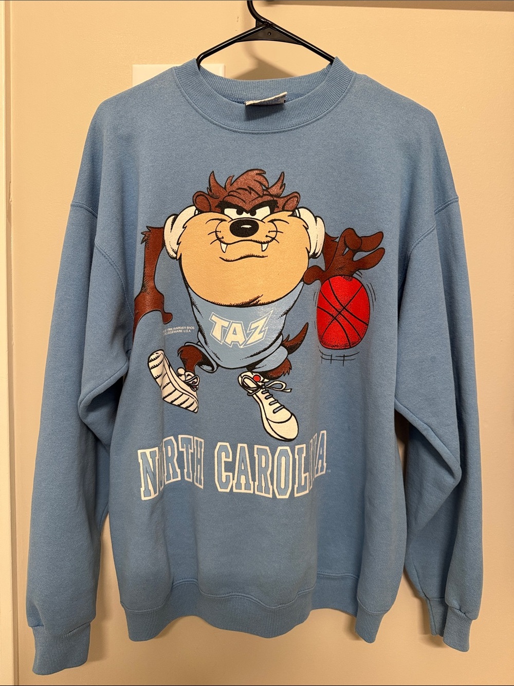 Vintage 1996 Taz North Carolina Crewneck
